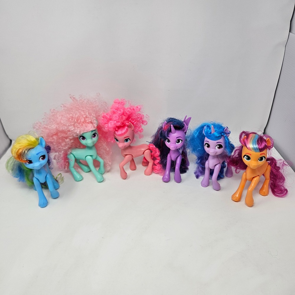 My Little Pony Rainbow Celebration 6 Figure Set Sunny Izzy Rainbow Dash Lot